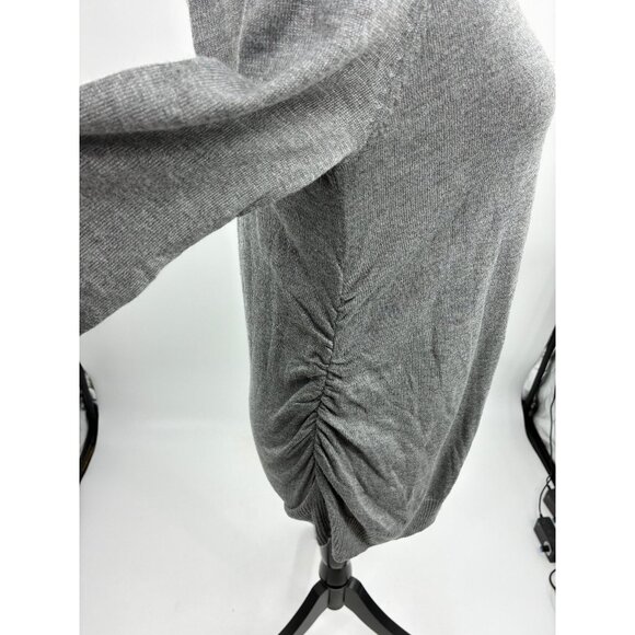 Isabel Maternity Sweater Womens Size S Gray V Neck Long Sleeve Stretch Ruched - Picture 3 of 7